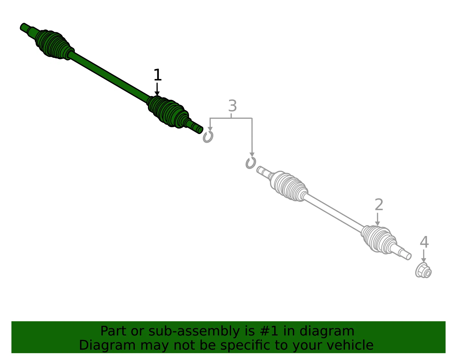 Axle Assembly - Mazda (rd022550x) - view 2