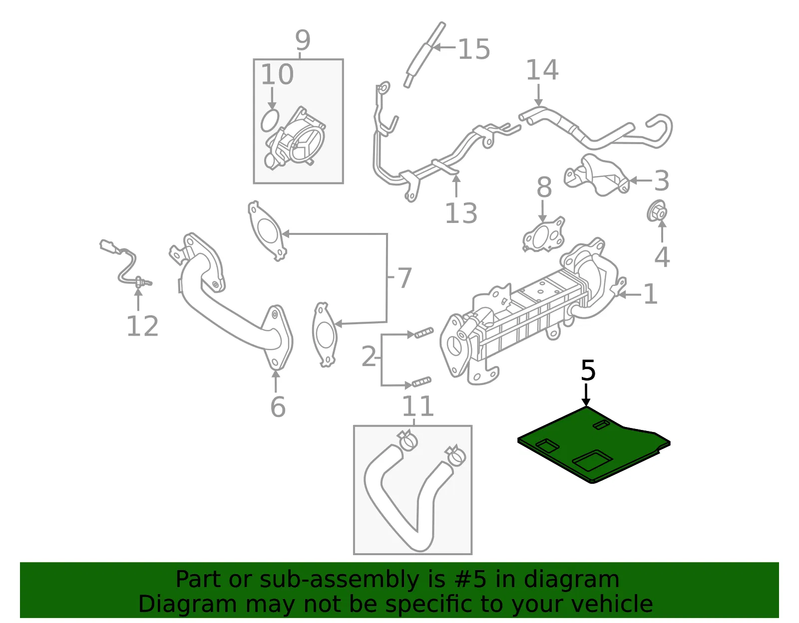Exhaust Gas Re-Circulation (Egr) Cooler Bracket - Mazda (sh0220315) - view 2