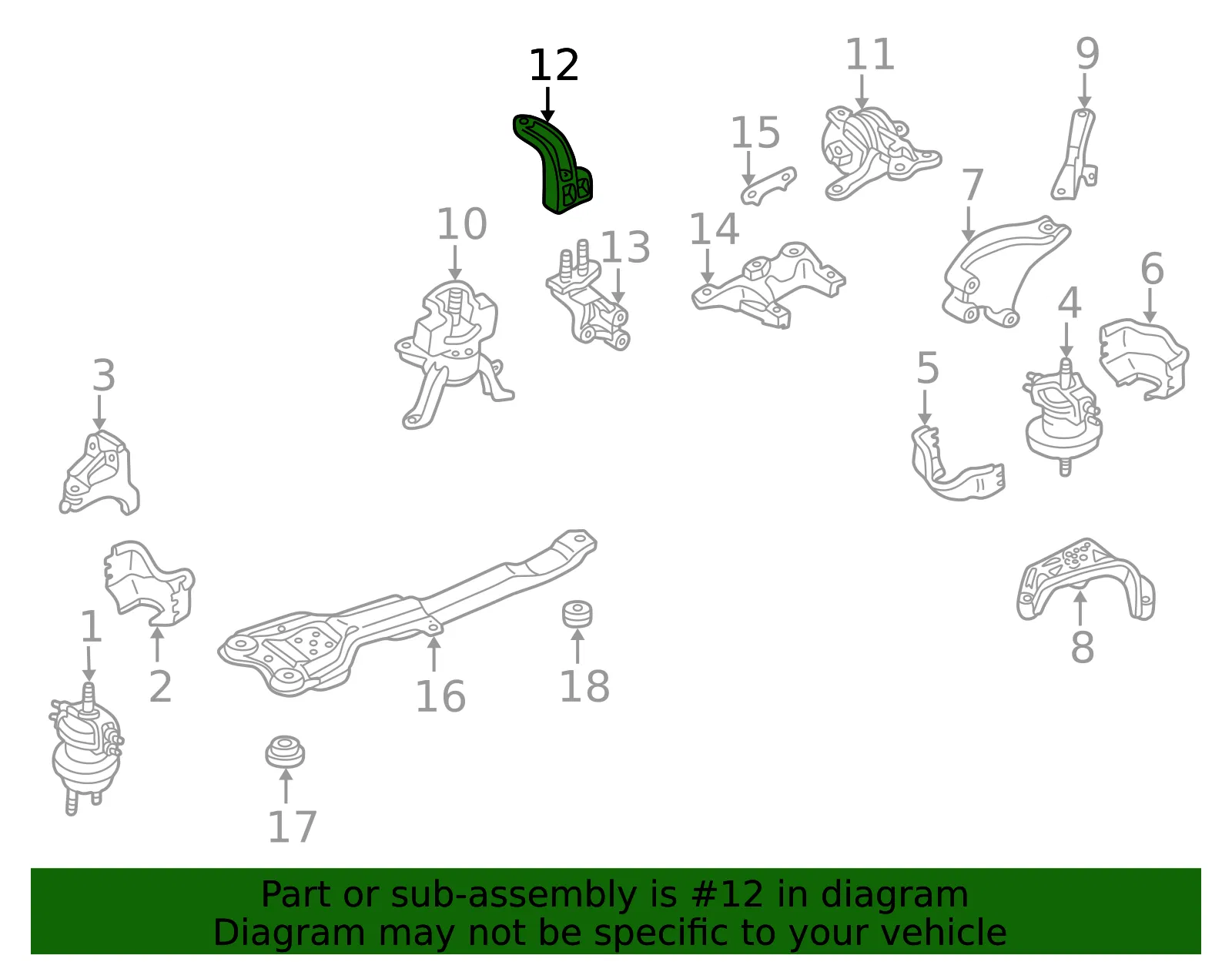 Engine Mount Bracket - Mazda (t00139061a) - view 2