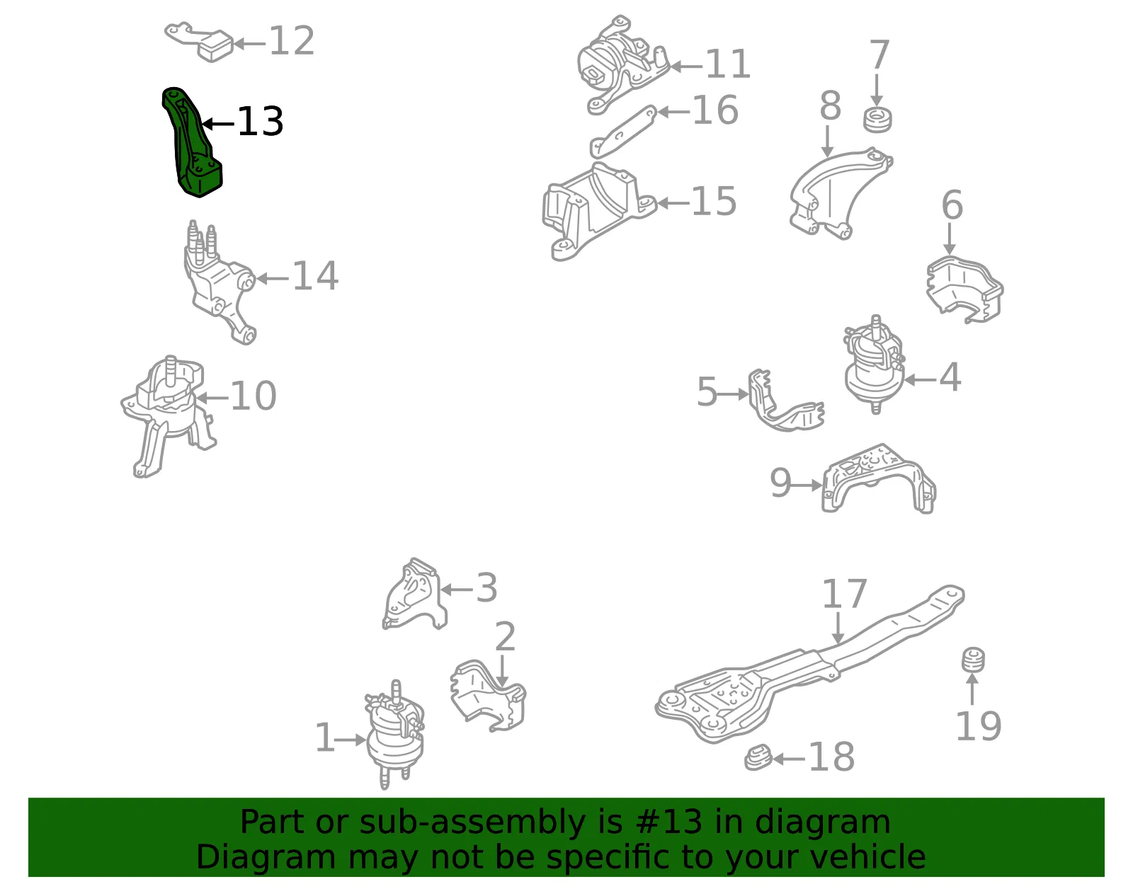 Engine Mount Bracket - Mazda (t00639061b) - view 2