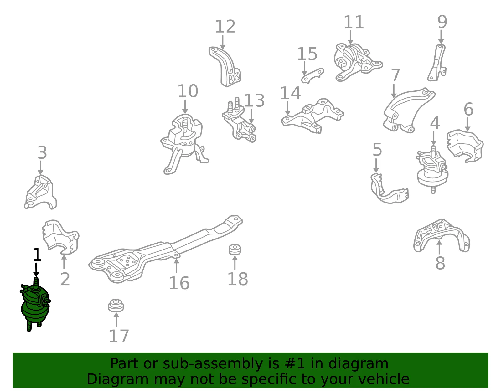 Engine Mount - Mazda (t06039050) - view 2