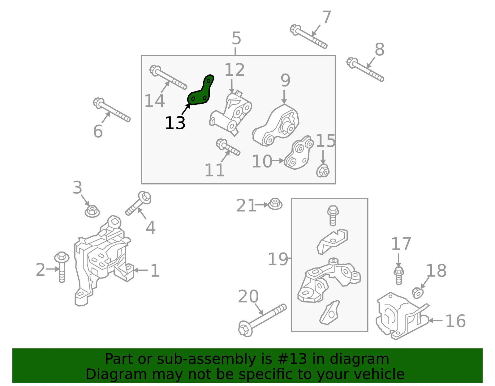Engine Support Rod Bracket - Mazda (tk7839015a) - view 2