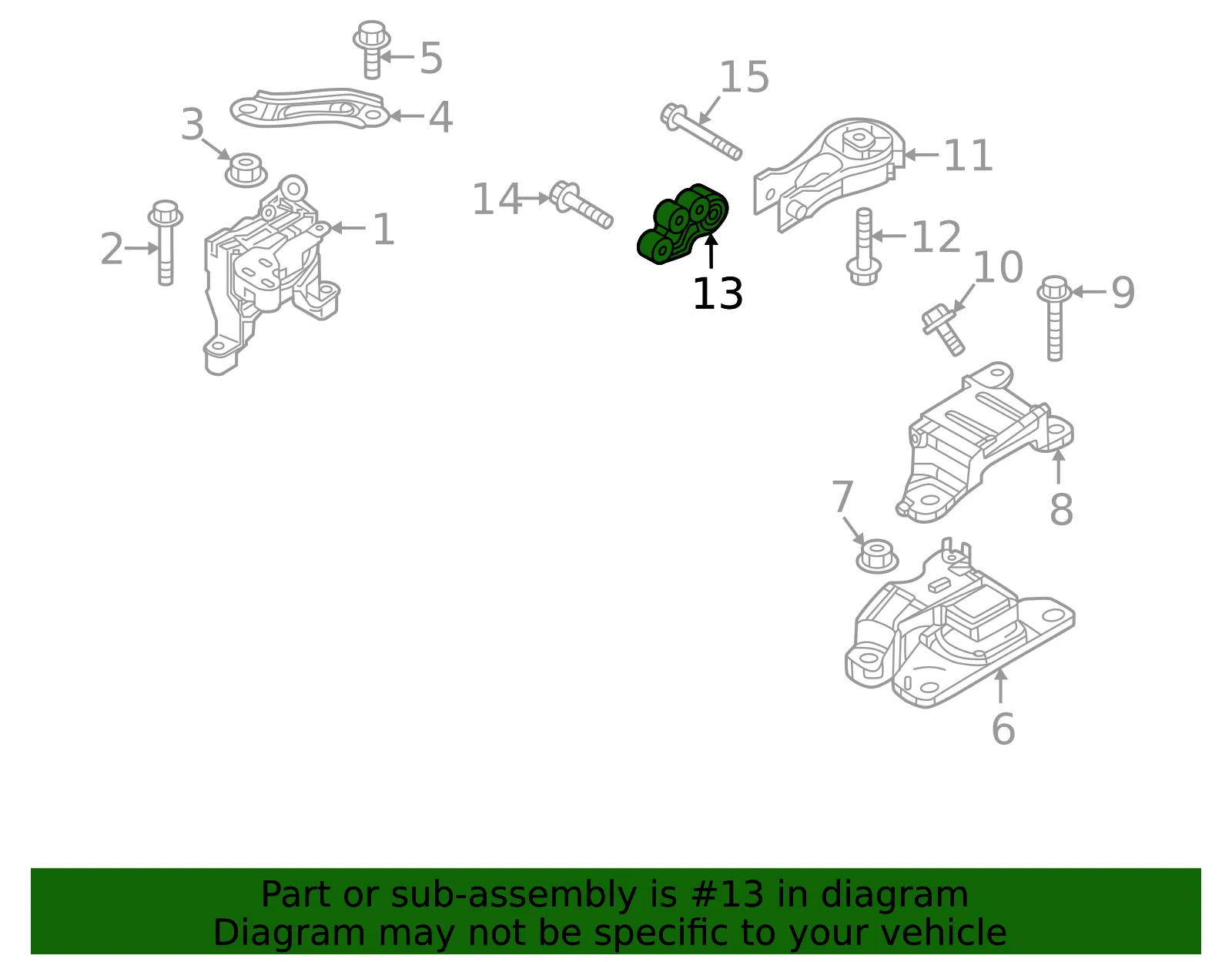 Engine Support Rod Bracket - Mazda (va4139010) - view 2