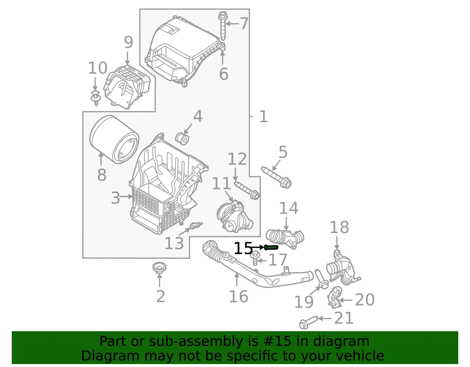 Engine Air Intake Hose Bolt - Ford (w500312s442) - view 3