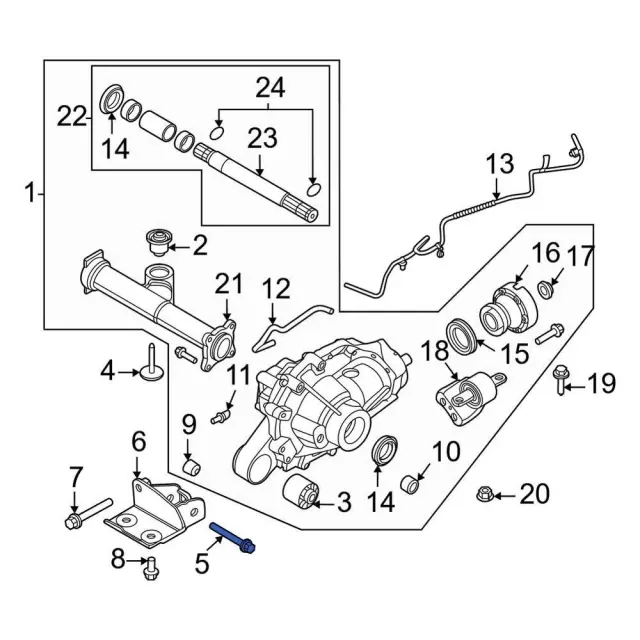 Differential Carrier Mount Bolt - Ford (w500590s439)