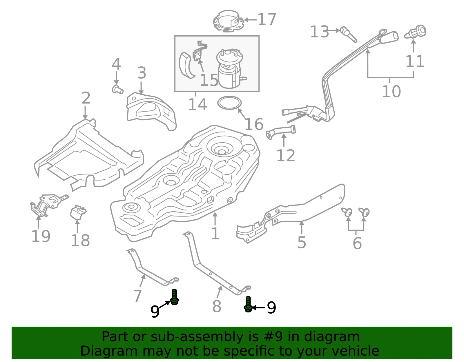 Fuel Tank Strap Bolt - Ford (w505277s439x) - view 3