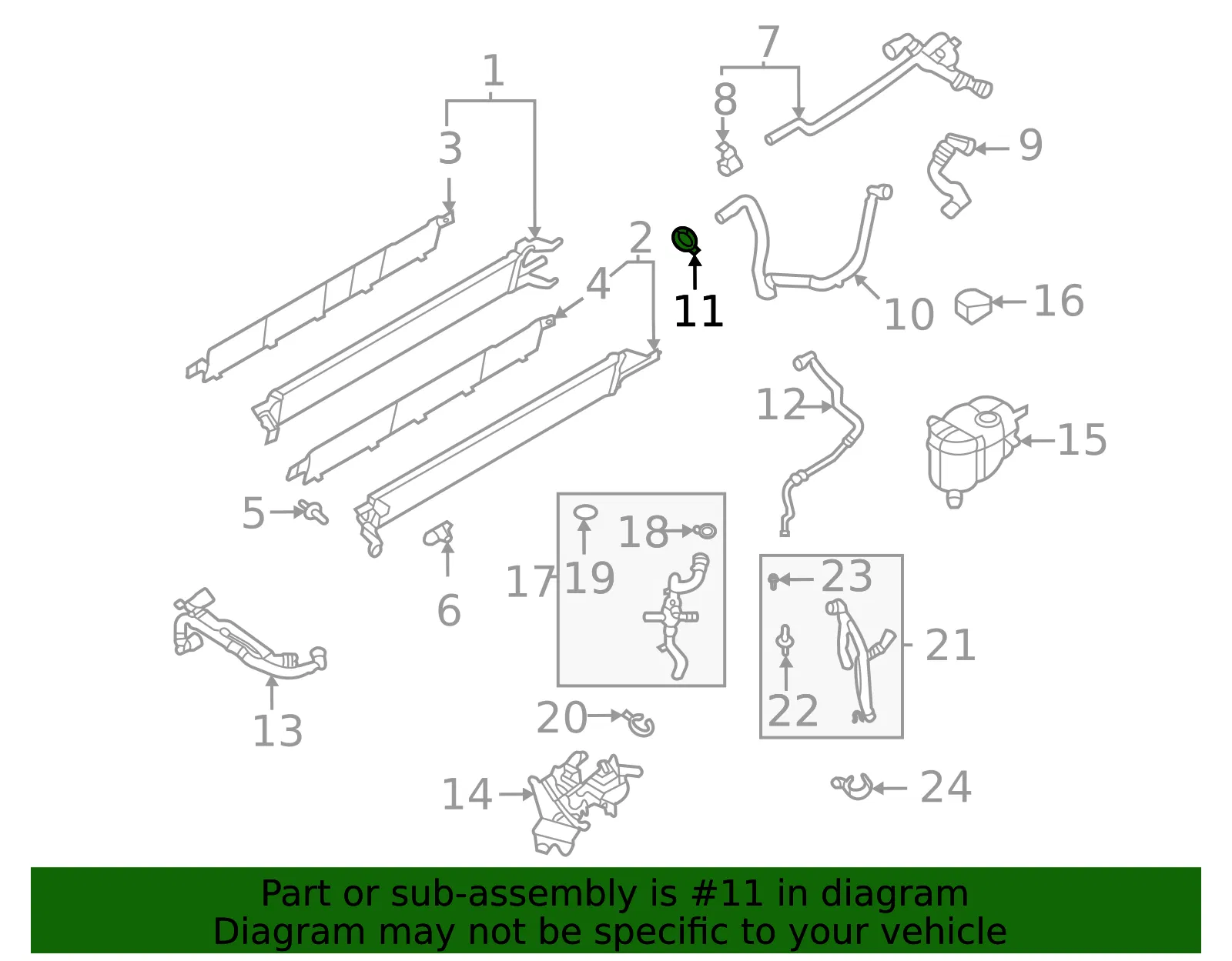Engine Coolant Reservoir Hose Clamp - Ford (w525884s444) - view 3