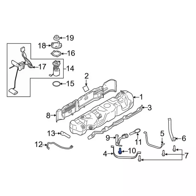 Fuel Filler Neck Bolt - Ford (w702498s437m) - view 3