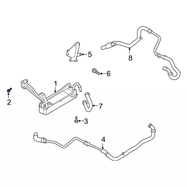 Automatic Transmission Oil Cooler Stud - Ford (w704941s442) - view 2