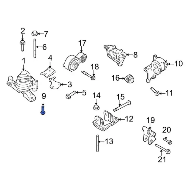 Engine Mount Bolt - Ford (w712692s437) - view 5