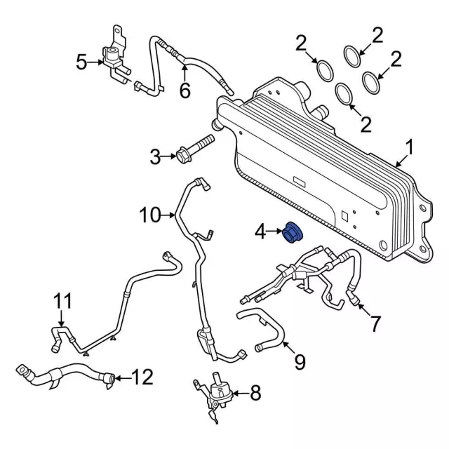 Automatic Transmission Oil Cooler Nut - Ford (w714903s442) - view 4