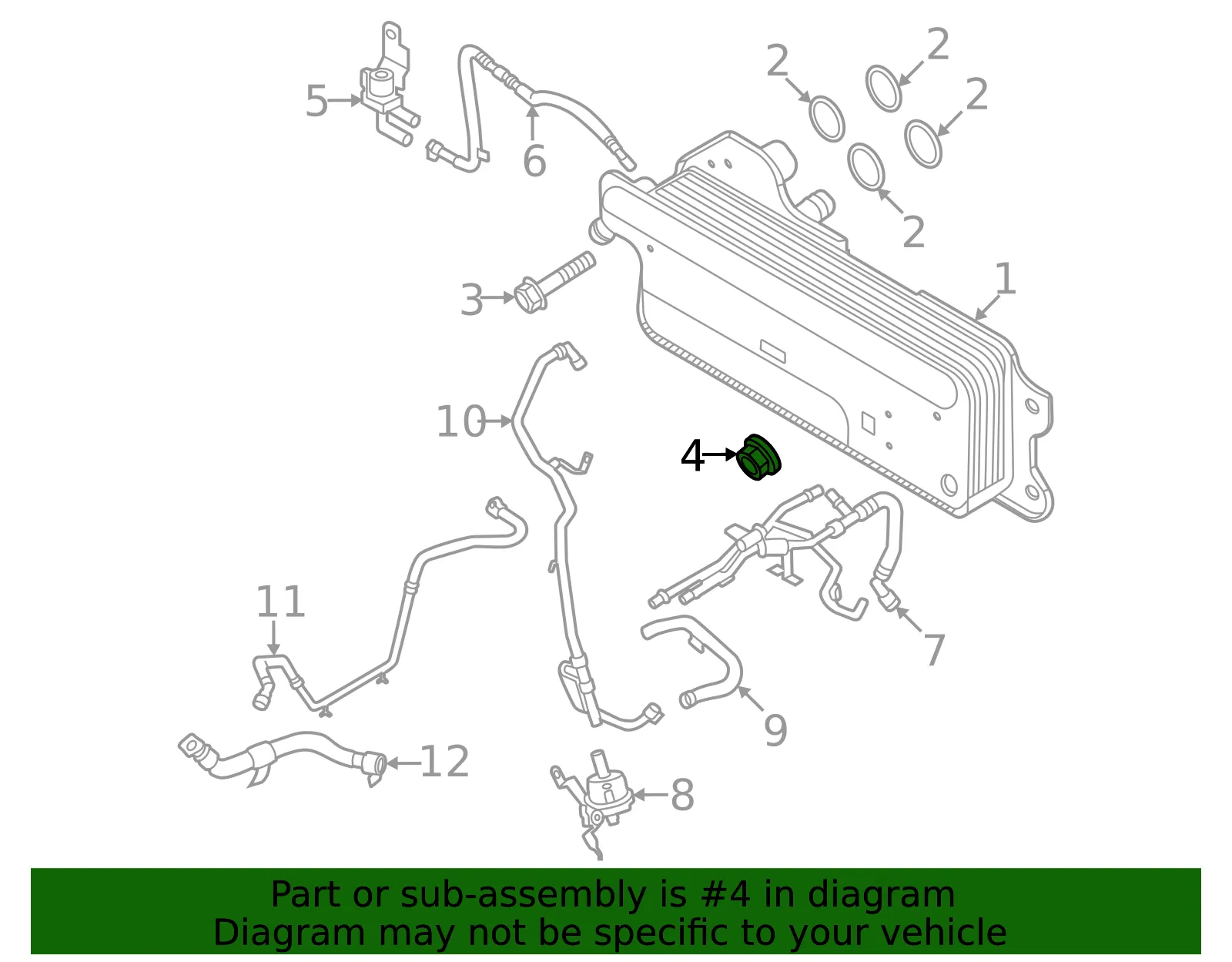 Automatic Transmission Oil Cooler Nut - Ford (w714903s442) - view 6