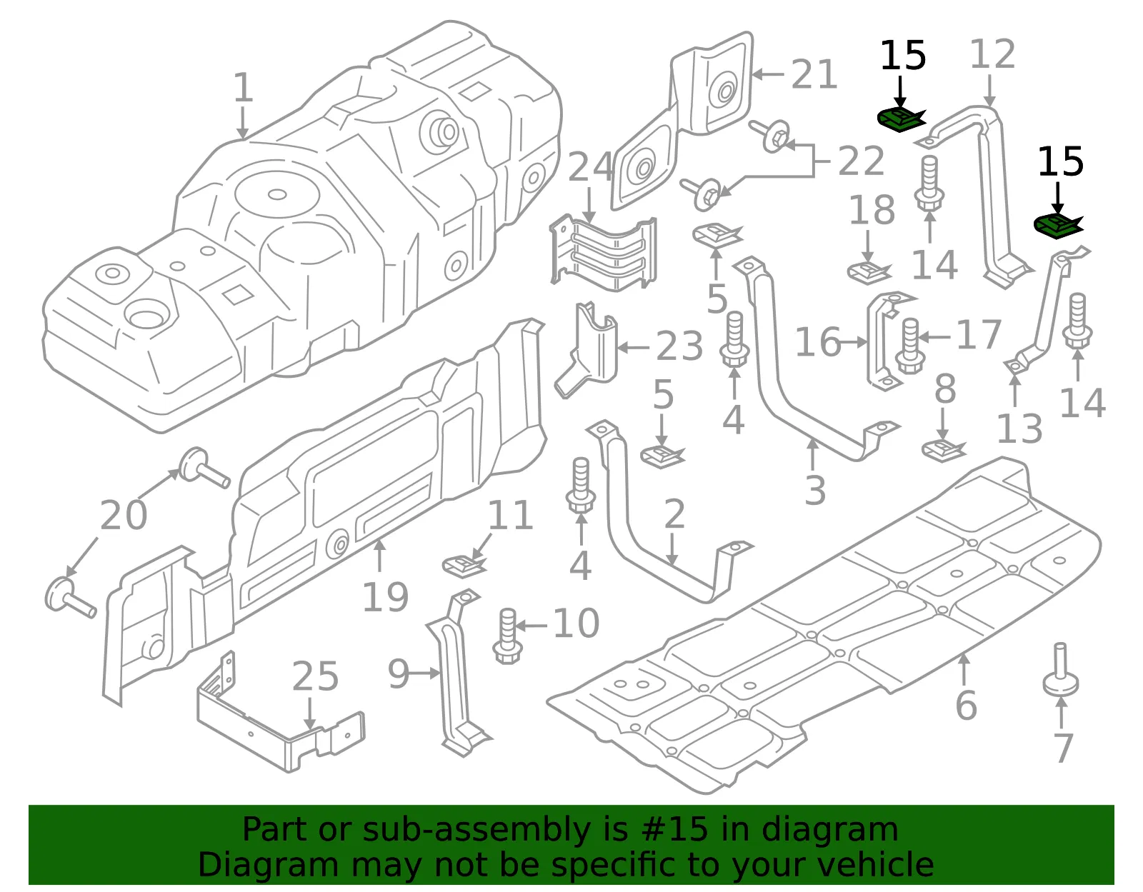 Fuel Tank Skid Plate Nut - Ford (w718393s439) - view 6