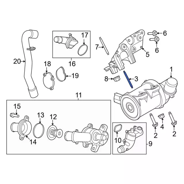Engine Water Pump Stud - Ford (w719513s442) - view 4