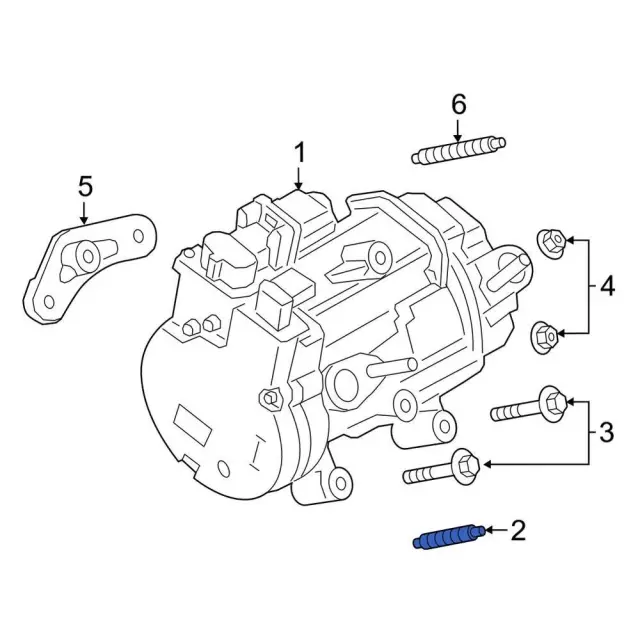 Engine Water Pump Stud - Ford (w719513s442) - view 2