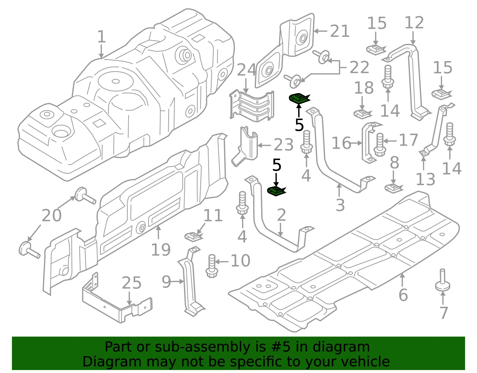 Fuel Tank Strap Nut - Ford (w720664s439) - view 4