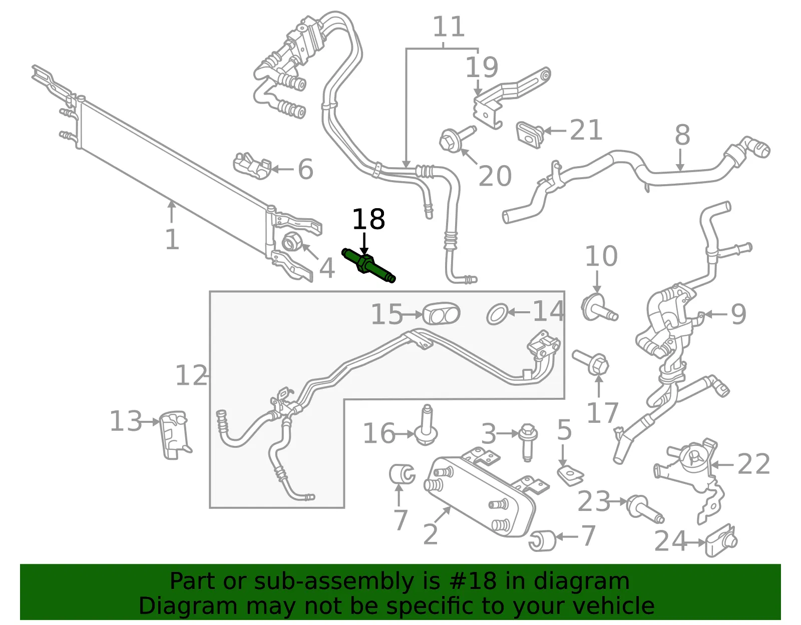 Automatic Transmission Oil Cooler Hose Stud - Ford (w721719s442) - view 3