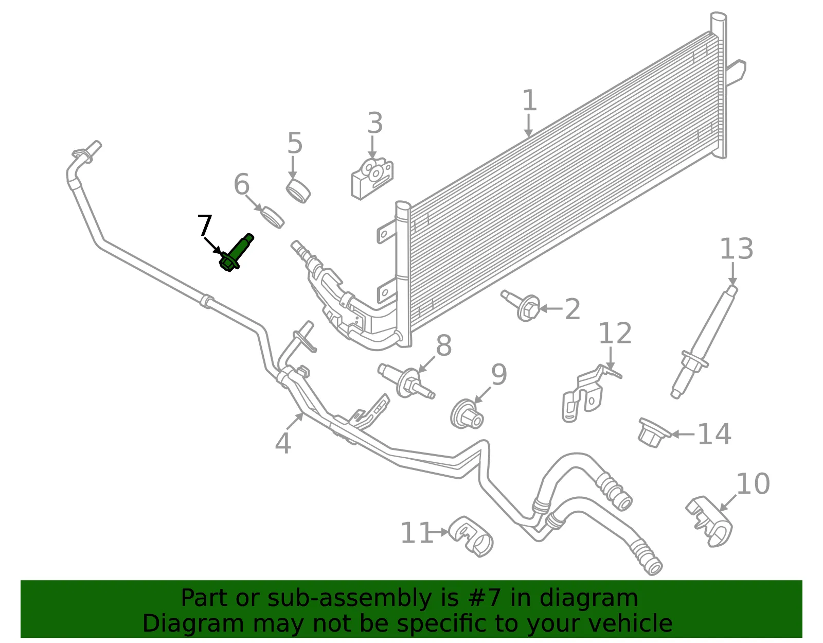 Automatic Transmission Oil Cooler Hose Banjo Bolt - Ford (w721914s450) - view 3