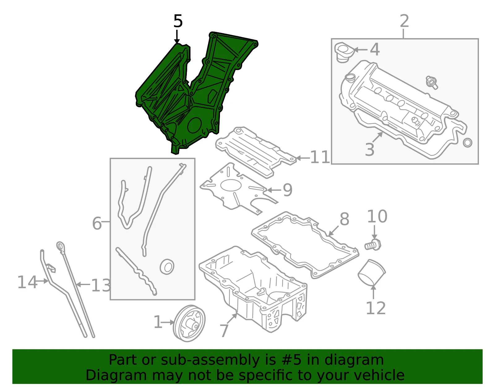 Engine Timing Cover - Mazda (zzc510500) - view 2