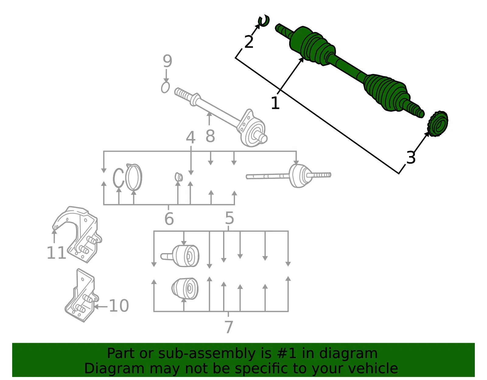 Cv Axle Assembly - Mazda (zzca2560x) - view 2