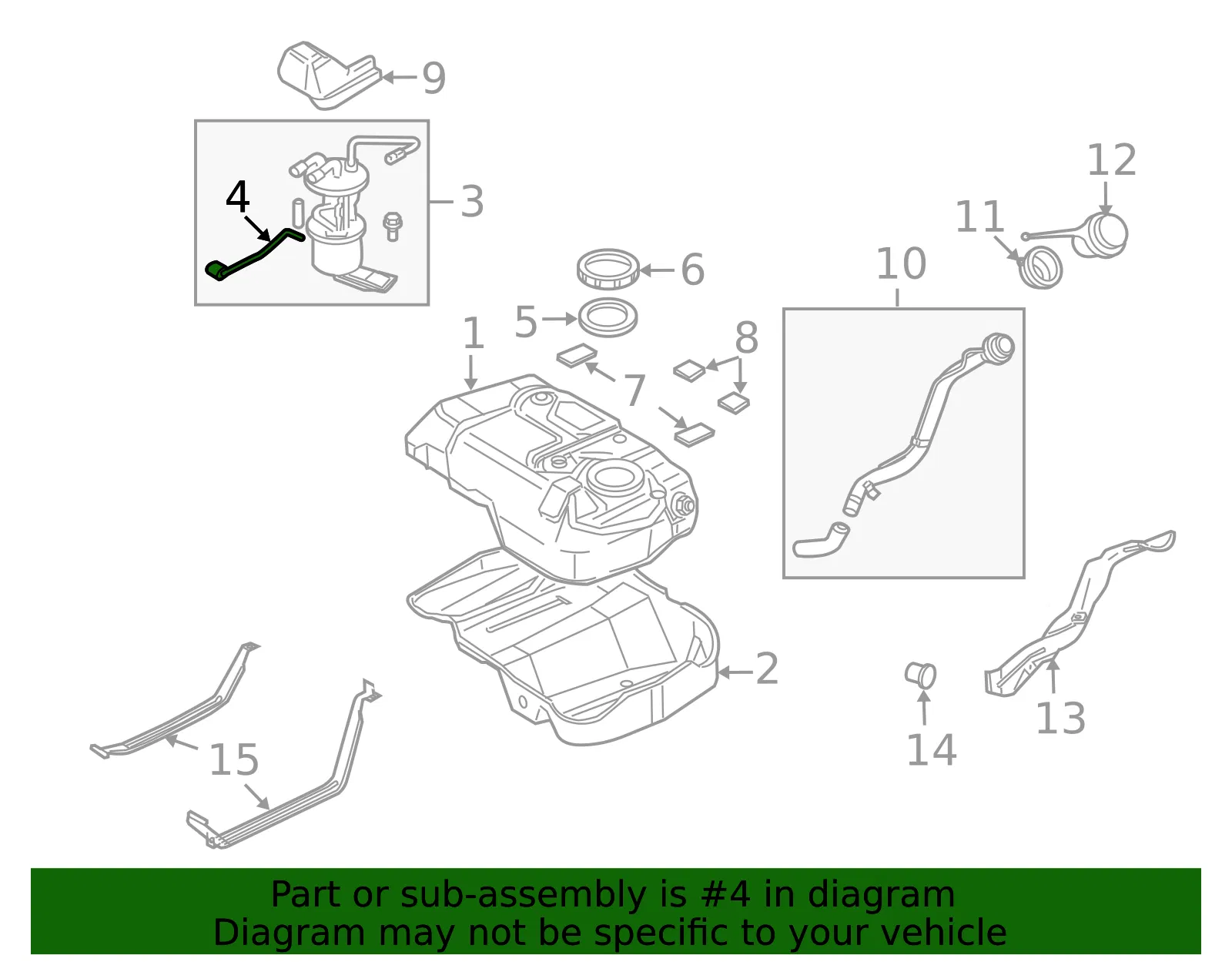 Fuel Sender And Hanger Assembly - Mazda (zzca43540) - view 2