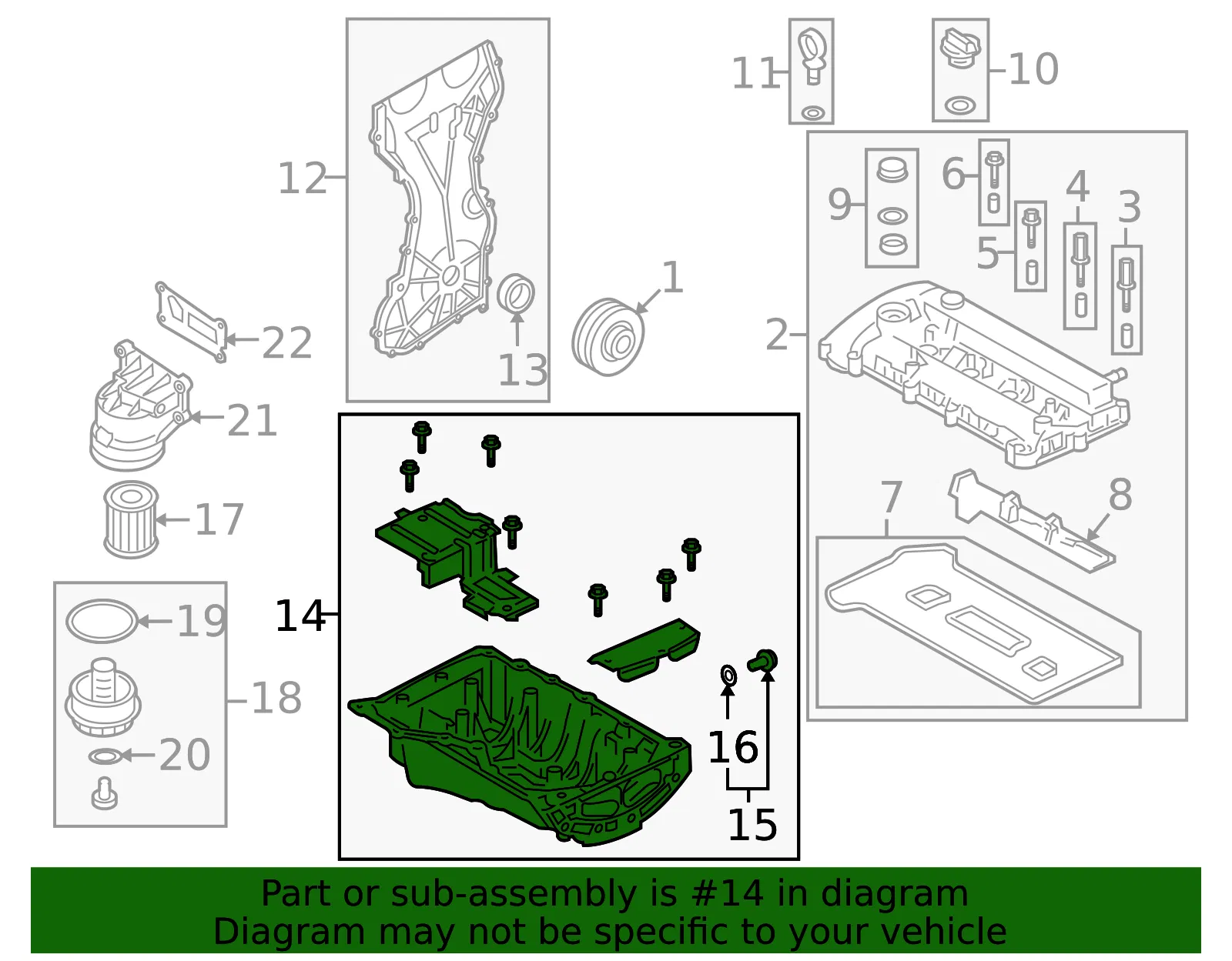 Oil Pan - Mazda (zzda10400a) - view 2