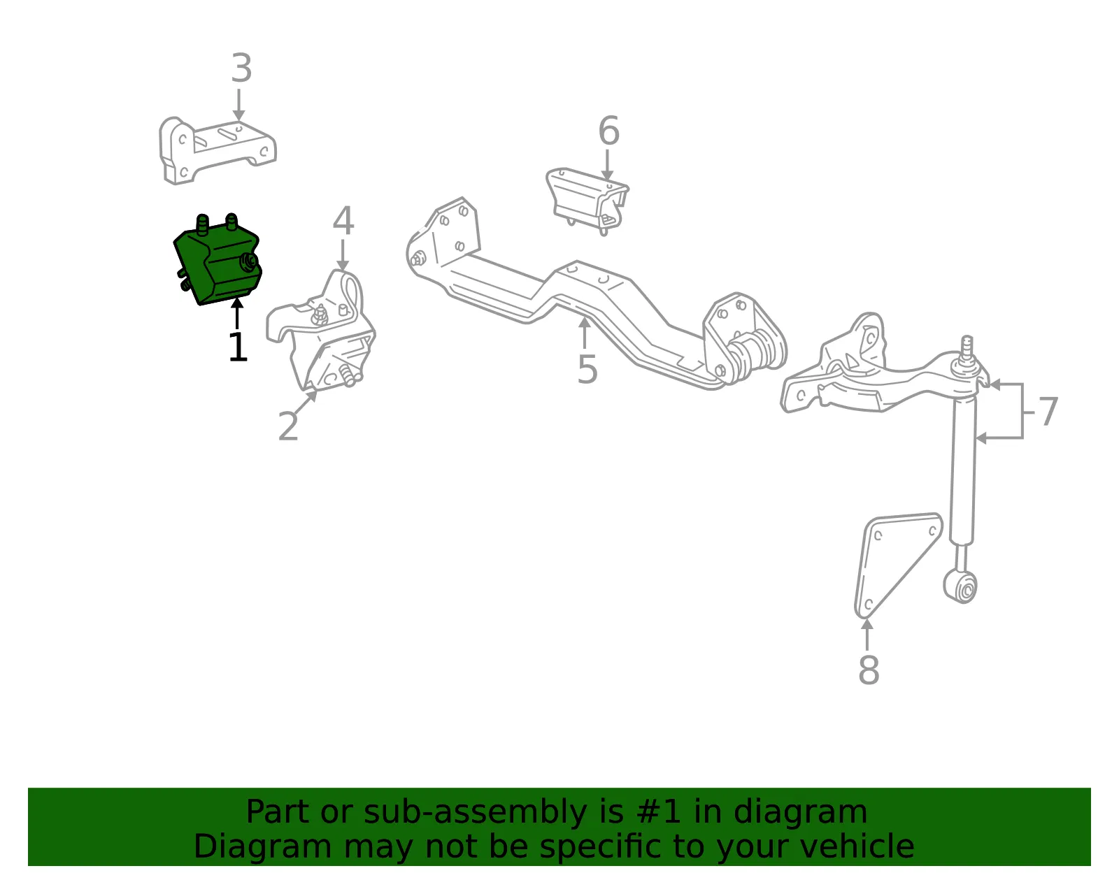 Engine Mount - Mazda (zzs039040) - view 2